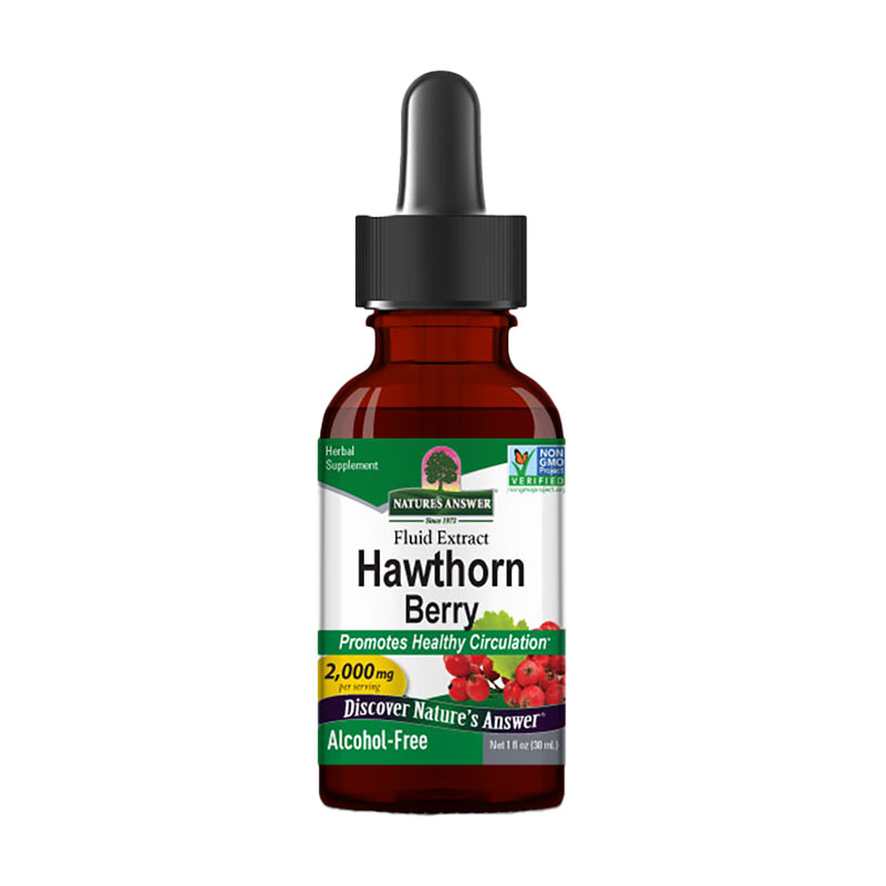 Екстракт ягід глоду Nature's Answer Hawthorn Berry 2000 мг, в рідині, 30 мл